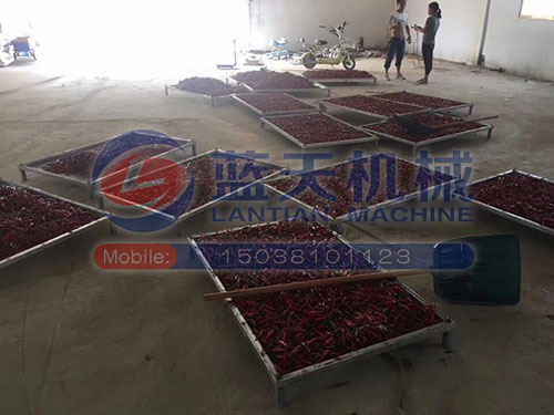 四川辣椒烘干機用戶現場